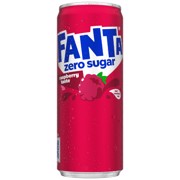 Fanta Raspberry Zero Sugar blik tray 12x0,25L