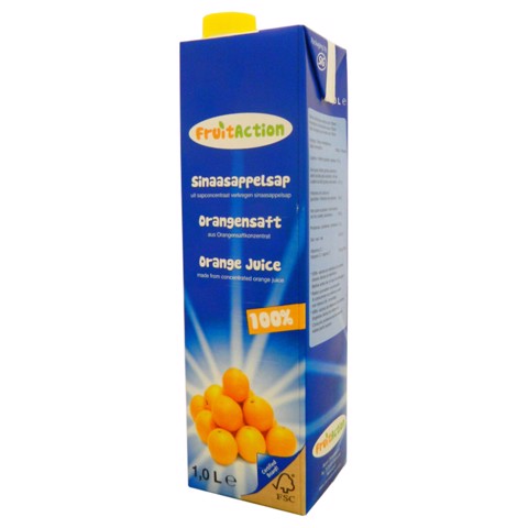 Fruit Action Sinaasappelsap pak doos 6x1,00L