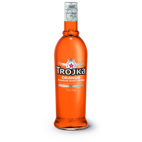 Trojka Orange Vodka           fles 0,70L