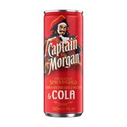 Captain Morgan Rum & Cola blik tray 12x0,25L