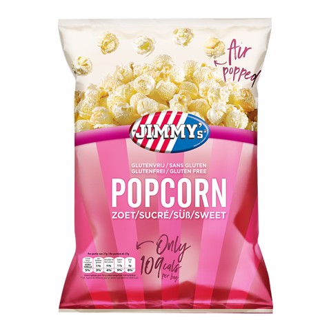 Jimmy's Popcorn Zoet        doos 21x27gr
