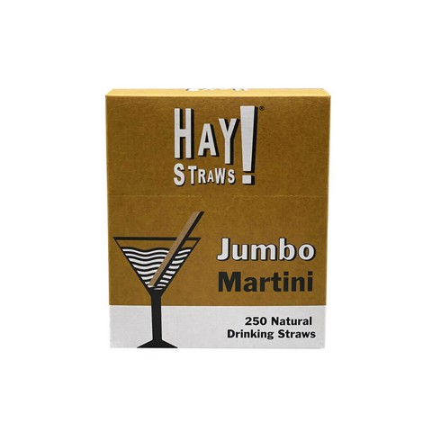 Hay! Strawz Jumbo Cocktailrietje Riet 15cm-8mm pak 250st
