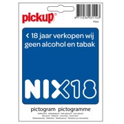 Pickup NIX18 <18 jaar Alcohol Sticker per stuk